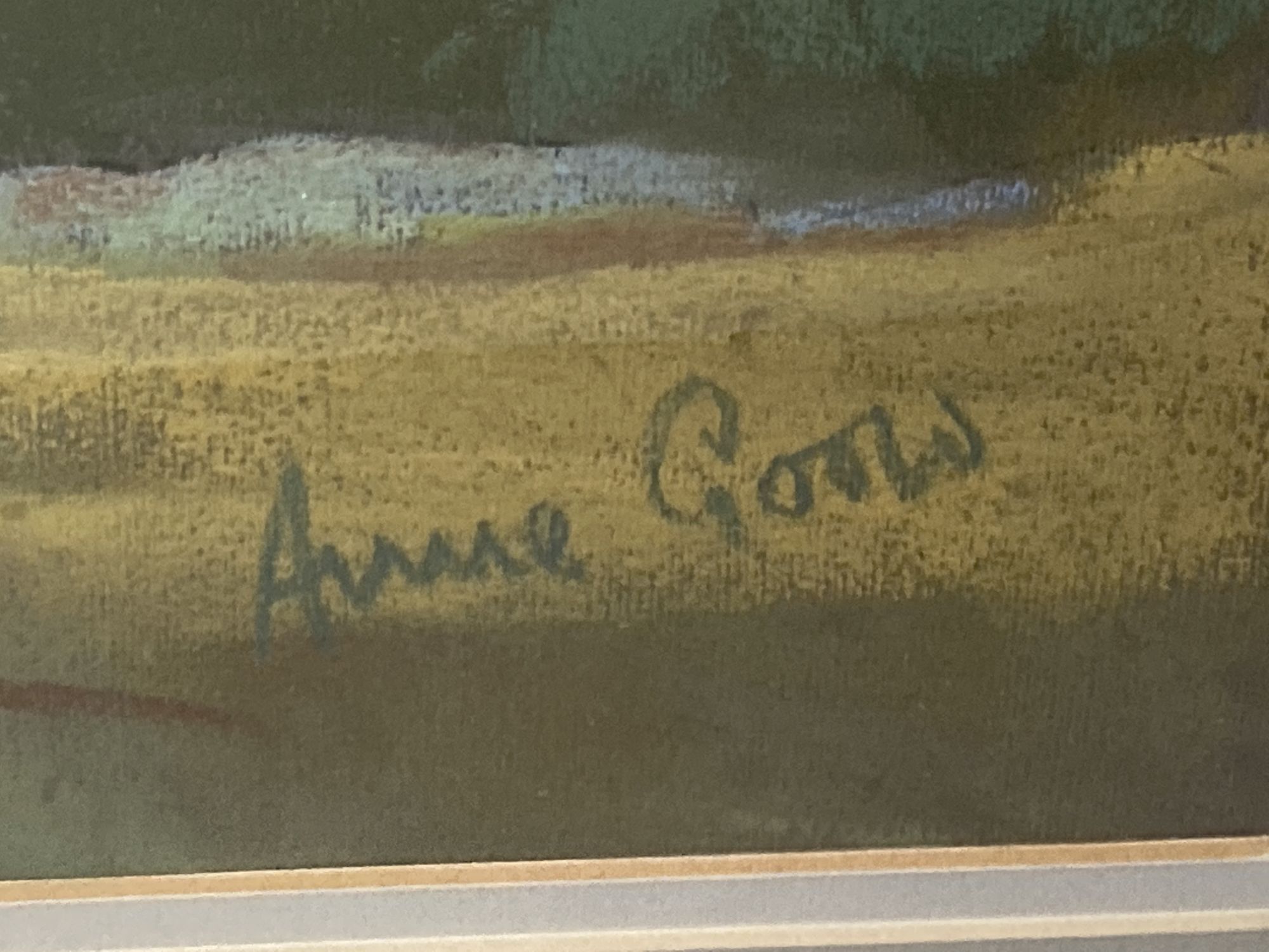 Anne Gould, pastel, Gigaro, signed, 47 x 67cm